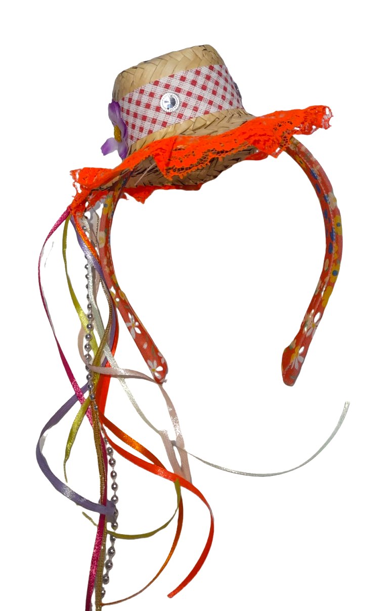 TIARA JUNINA C/CHAPEU PALHA M
